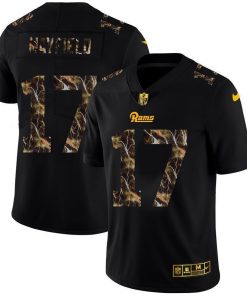 Los Angeles Rams #17 Baker Mayfield Men's Black Nike Flocked Lightning Vapor Limited NFL Jersey