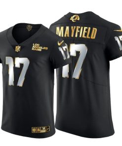 Los Angeles Rams #17 Baker Mayfield Men's Nike Black Edition Vapor Untouchable Elite NFL Jersey