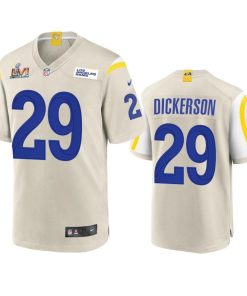 Los Angeles Rams #29 Eric Dickerson Men's Super Bowl LVI Patch Nike Game NFL Jersey - Bone