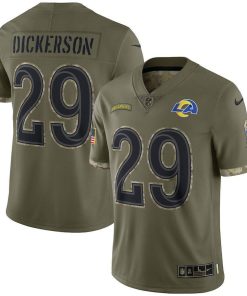 Los Angeles Rams #29 Eric Dickerson Nike Men's 2022 Salute To Service Limited Jersey - Olive