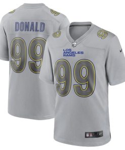 Los Angeles Rams #99 Aaron Donald Men's Gray Atmosphere Fashion Game Jersey