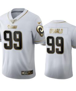 Los Angeles Rams #99 Aaron Donald Men's Nike White Golden Edition Vapor Limited NFL 100 Jersey