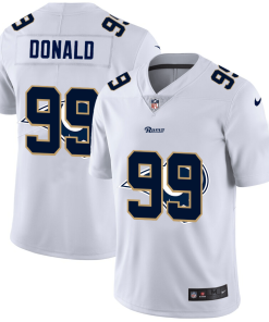 Los Angeles Rams #99 Aaron Donald White Men's Nike Team Logo Dual Overlap Limited NFL Jersey