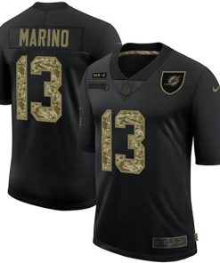 Miami Dolphins #13 Dan Marino Men's Nike 2020 Salute To Service Camo Limited NFL Jersey Black