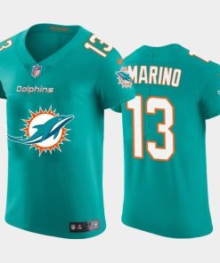 Miami Dolphins #13 Dan Marino Aqua Green Men's Nike Big Team Logo Elite NFL Jersey