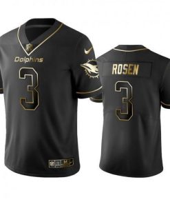 Miami Dolphins #3 Josh Rosen Men's Stitched NFL Vapor Untouchable Limited Black Golden Jersey Men's