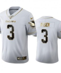 Miami Miami Dolphins #3 Josh Rosen Men's Nike White Golden Edition Vapor Limited NFL 100 Jersey Men's
