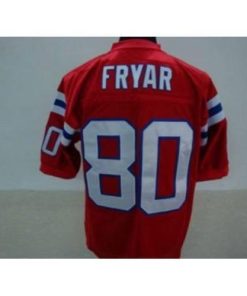 Michell & Ness New England Patriots #80 Irving Fryar Red Stitched Throwback NFL Jersey Men's