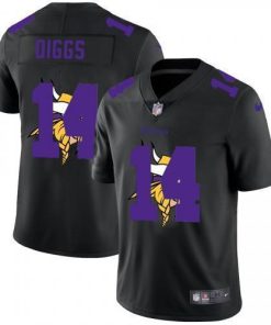 Minnesota Minnesota Vikings #14 Stefon Diggs Men's Nike Team Logo Dual Overlap Limited NFL Jersey Black Men's