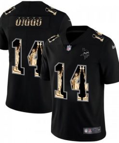 Minnesota Minnesota Vikings #14 Stefon Diggs Carbon Black Vapor Statue Of Liberty Limited NFL Jersey Men's