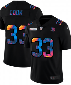 Minnesota Minnesota Vikings #33 Dalvin Cook Men's Nike Multi-Color Black 2020 NFL Crucial Catch Vapor Untouchable Limited Jersey Men's
