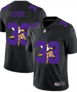 Minnesota Minnesota Vikings #33 Dalvin Cook Men's Nike Team Logo Dual Overlap Limited NFL Jersey Black Men's