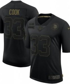 Minnesota Minnesota Vikings #33 Dalvin Cook Nike 2020 Salute To Service Limited Jersey Black Men's