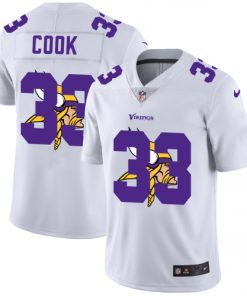 Minnesota Minnesota Vikings #33 Dalvin Cook White Men's Nike Team Logo Dual Overlap Limited NFL Jersey Men's
