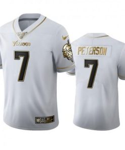 Minnesota Minnesota Vikings #7 Patrick Peterson Men's Nike White Golden Edition Vapor Limited NFL 100 Jersey Men's