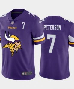 Minnesota Minnesota Vikings #7 Patrick Peterson Purple Men's Nike Big Team Logo Player Vapor Limited NFL Jersey Men's
