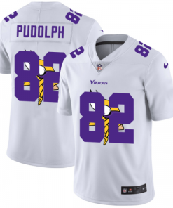 Minnesota Minnesota Vikings #82 Kyle Rudolph White Men's Nike Team Logo Dual Overlap Limited NFL Jersey Men's