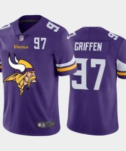 Minnesota Minnesota Vikings #97 Everson Griffen Purple Men's Nike Big Team Logo Player Vapor Limited NFL Jersey Men's