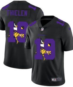 Minnesota Vikings #19 Adam Thielen Men's Nike Team Logo Dual Overlap Limited NFL Jersey Black