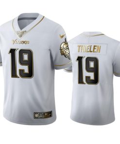 Minnesota Vikings #19 Adam Thielen Men's Nike White Golden Edition Vapor Limited NFL 100 Jersey