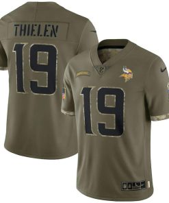 Minnesota Vikings #19 Adam Thielen Nike Men's 2022 Salute To Service Limited Jersey - Olive