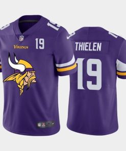 Minnesota Vikings #19 Adam Thielen Purple Men's Nike Big Team Logo Player Vapor Limited NFL Jersey