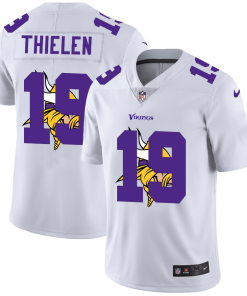 Minnesota Vikings #19 Adam Thielen White Men's Nike Team Logo Dual Overlap Limited NFL Jersey