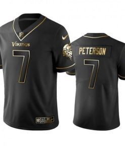 Minnesota Vikings #7 Patrick Peterson Men's Stitched NFL Vapor Untouchable Limited Black Golden Jersey Men's