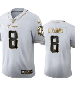 Minnesota Vikings #8 Kirk Cousins Men's Nike White Golden Edition Vapor Limited NFL 100 Jersey