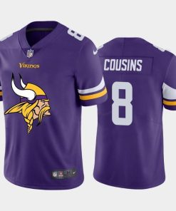 Minnesota Vikings #8 Kirk Cousins Purple Men's Nike Big Team Logo Vapor Limited NFL Jersey