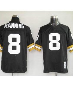 Mitchel & Ness New Orleans Saints #8 Archie Manning Black Stitched Throwback NFL Jersey Men's