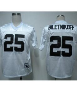 Mitchell & Ness Las Vegas Raiders #25 Fred Biletnikoff White Stitched Throwback NFL Jersey Men's