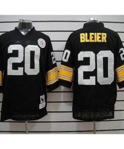 Mitchell & Ness Pittsburgh Steelers #20 Rocky Bleier Black Stitched Throwback NFL Jersey Men's
