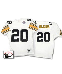 Mitchell & Ness Pittsburgh Steelers #20 Rocky Bleier White Stitched Throwback NFL Jersey Men's