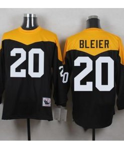 Mitchell And Ness 1967 Pittsburgh Steelers #20 Rocky Bleier Black/Yelllow Throwback Men's Stitched NFL Jersey Men's