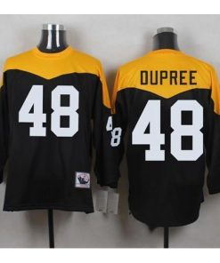 Mitchell And Ness 1967 Pittsburgh Steelers #48 Bud Dupree Black/Yelllow Throwback Men's Stitched NFL Jersey Men's