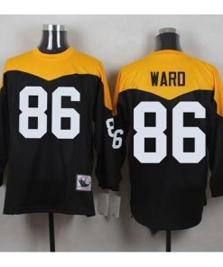Mitchell And Ness 1967 Pittsburgh Steelers #86 Hines Ward Black/Yelllow Throwback Men's Stitched NFL Jersey Men's