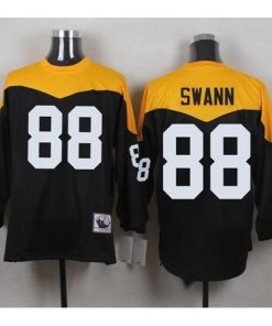 Mitchell And Ness 1967 Pittsburgh Steelers #88 Lynn Swann Black/Yelllow Throwback Men's Stitched NFL Jersey Men's