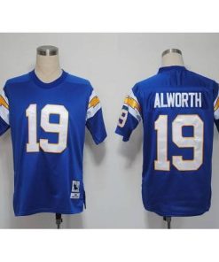 Mitchell And Ness 1984 Los Angeles Chargers #19 Lance Alworth Light Blue Stitched NFL Jersey Men's