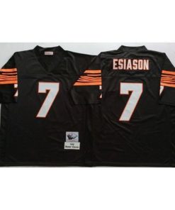 Mitchell And Ness Cincinnati Bengals #7 Boomer Esiason Black Throwback Stitched NFL Jersey Men's