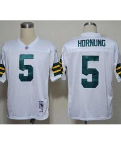 Mitchell And Ness Green Bay Packers #5 Paul Hornung White Stitched NFL Jersey Men's