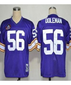 Mitchell And Ness Hall of Fame 2012 Minnesota Vikings #56 Chris Doleman Purple Stitched Throwback NFL Jersey Men's