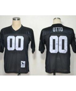 Mitchell And Ness Las Vegas Raiders #00 Jim Otto Black Stitched Throwback NFL Jersey Men's