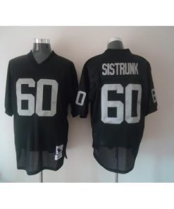 Mitchell And Ness Las Vegas Raiders #60 Otis Sistrunk Black Stitched NFL Jersey Men's