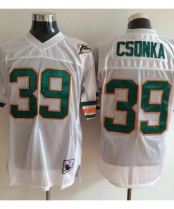 Mitchell And Ness Miami Dolphins #39 Larry Csonka White Throwback Stitched NFL Jersey Men's