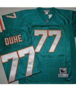 Mitchell And Ness Miami Dolphins #77 AJ Duhe Green Stitched NFL Jersey Men's