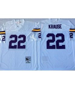 Mitchell And Ness Minnesota Vikings #22 Paul Krause White Throwback Stitched NFL Jersey Men's