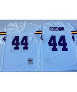Mitchell And Ness Minnesota Vikings #44 Chuck Foreman White Throwback Stitched NFL Jersey Men's