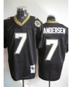 Mitchell And Ness New Orleans Saints #7 Morten Andersen Black Stitched Throwback NFL Jersey Men's