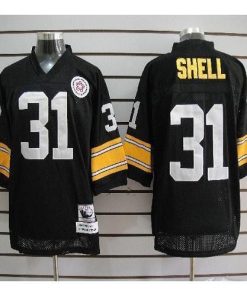 Mitchell And Ness Pittsburgh Steelers #31 Donnie Shell Black Stitched NFL Jersey Men's